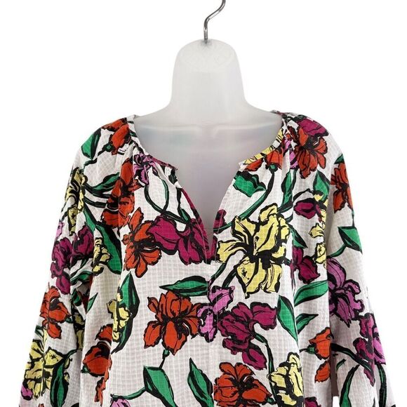 Roberta Roller Rabbit Womens Top Size Small Lucy Jorales Iris Floral Print - Picture 3 of 11